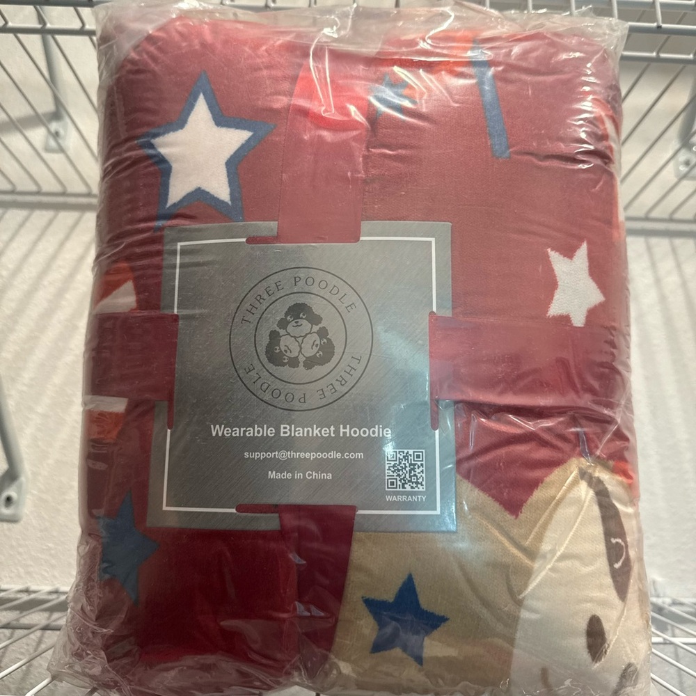 Three Poodle Wearable Blanket Hoodie